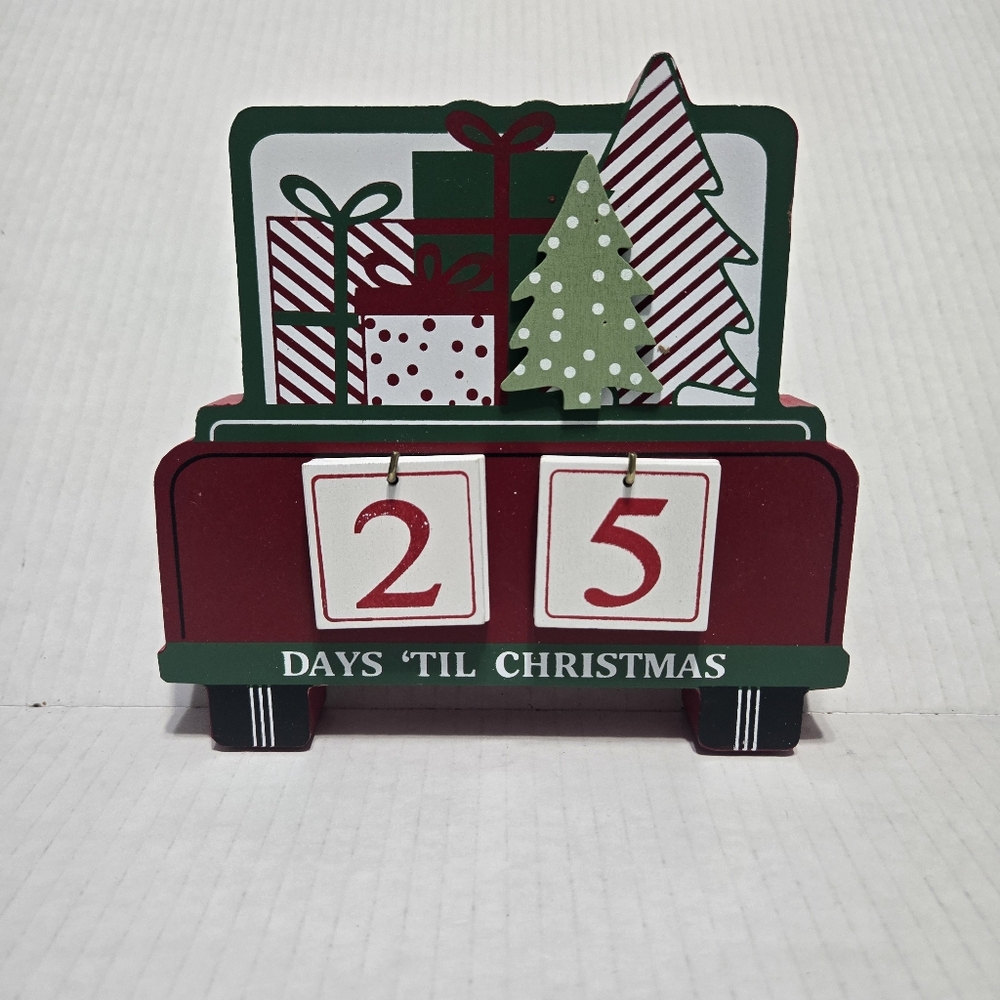 Christmas holiday advent calendar old truck  NEW